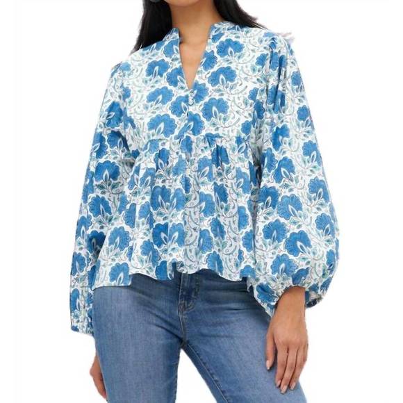 OLIPHANT Other - NEW OLIPHANT mandarin balloon top in blue morrison